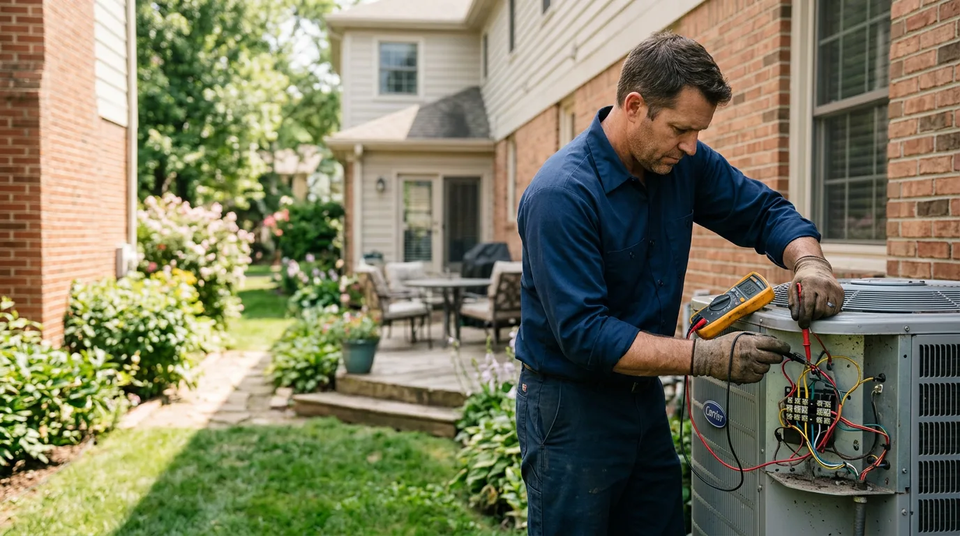 HVAC technician working near Belington, WV